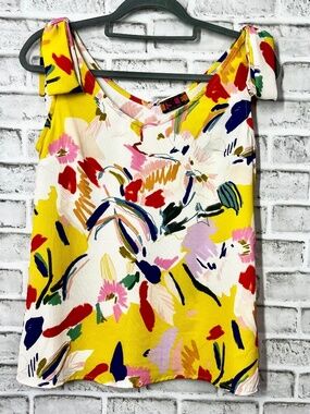NWOT |•ISLE BY MELIS KOZAN•| Tank Top Blouse V-Neck Bow Shoulder Tops Size Small